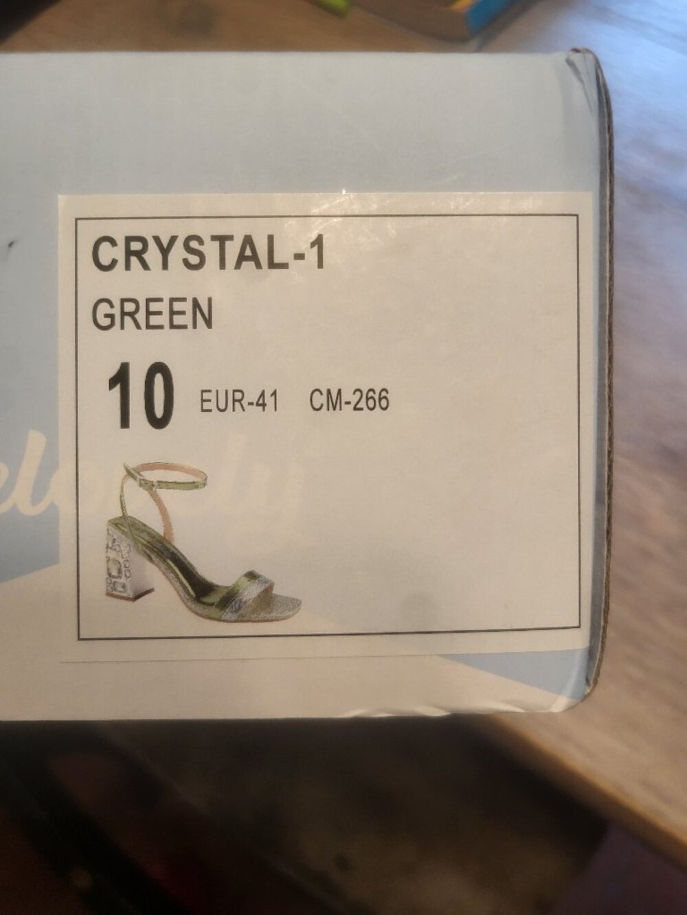 Green jeweled heels size 10 brand new